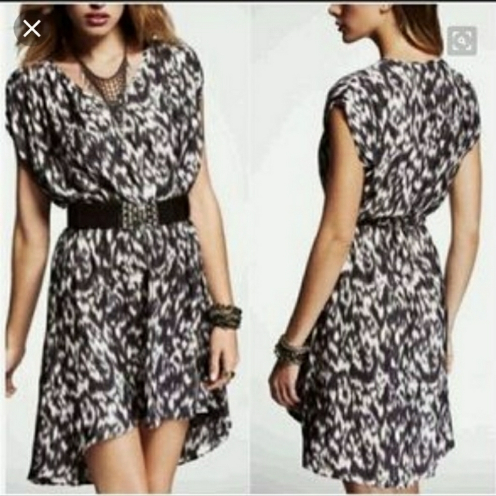 * Super Cute Express Patterned High-Lo Dress